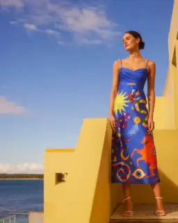 Alemais Guardian Midi Dress in Azure Size 8 for rent on The Volte - image 5