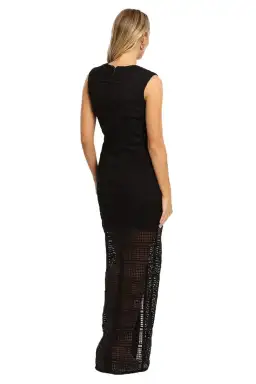 Nicholas Diamond Lace Gown in Black Size 8 for rent on The Volte - image 3