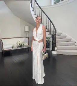 Sid Neigum Triple Loop Dress White Size 10 for rent on The Volte - image 0