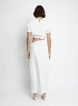 Christopher Esber Rolled T-Shirt Dress White Size 8 for rent on The Volte - image 6