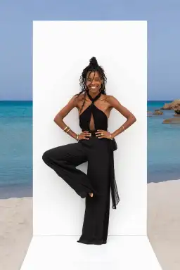 Rat & Boa Montana Jumpsuit in Black Size L / AU 12