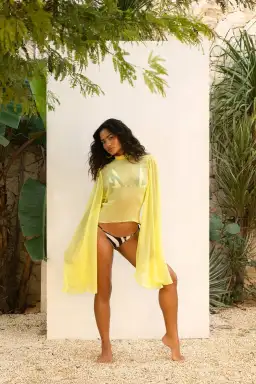 Rat & Boa Lulema Blouse Lemon Yellow Size XL / AU 14 for rent on The Volte - image 2