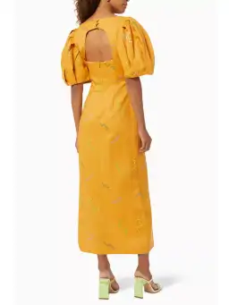 Alemais Sundance Midi Dress Orange Size AU 8 for rent on The Volte - image 2