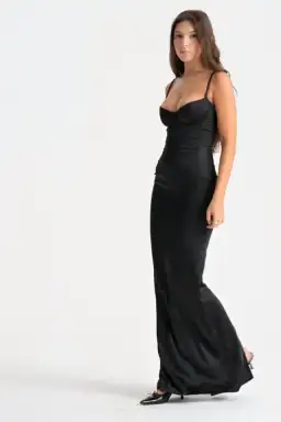House Of CB Stefania Corset Maxi Dress Black Size XS / AU 6  for rent on The Volte - image 3