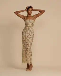 Arcina Ori Kendra Dress Gold Size M / AU 10