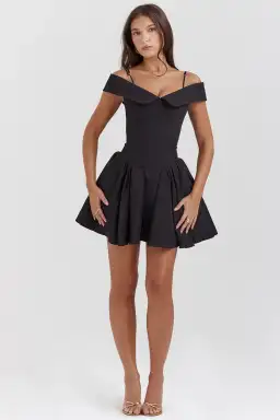 House of CB Elida Mini Dress Black Size S/ AU 8 for rent on The Volte - image 1