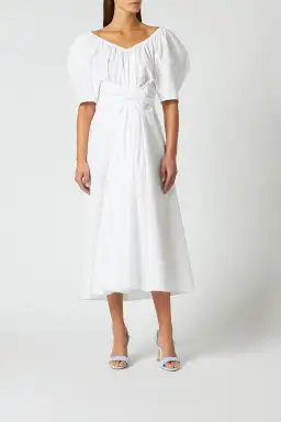 Scanlan Theodore White Cotton Maxi Dress White Size 6 for rent on The Volte - image 1