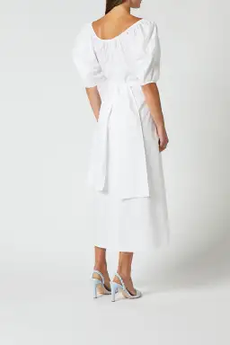 Scanlan Theodore White Cotton Maxi Dress White Size 6 for rent on The Volte - image 4
