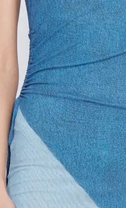 Bec & Bridge Hayden Asymmetric Mini Dress Blue Size AU 6 for rent on The Volte - image 2