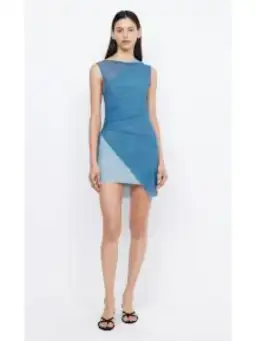 Bec & Bridge Hayden Asymmetric Mini Dress Blue Size AU 6 for rent on The Volte - image 4