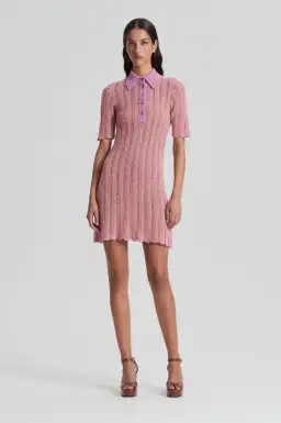 Scanlan Theodore Knit Shirt Dress Pink Size S/ AU 8 for rent on The Volte - image 1