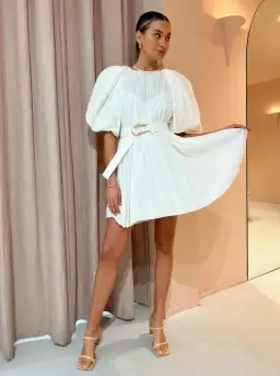 Acler Hudson Dress in Cream Size 12 for rent on The Volte - image 3