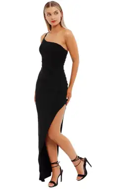 Nookie Aria One Shoulder Gown in Black Size 12 for rent on The Volte - image 3