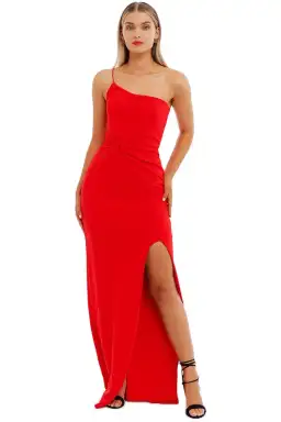 Nookie Lust One Shoulder Gown in Red Size 8 for rent on The Volte - image 1