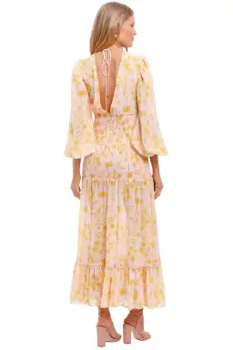 Significant Other Bernadette Dress Yellow Floral Size 8 for rent on The Volte - image 3