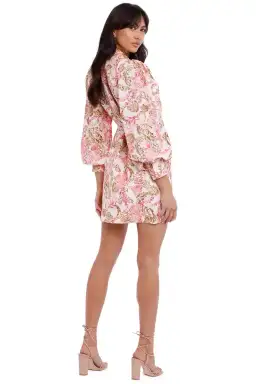 Significant Other Leonie Dress in Pink Sangria Floral Size 6 for rent on The Volte - image 3