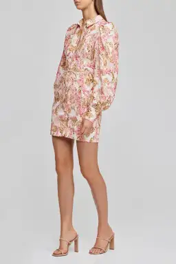Significant Other Leonie Dress in Pink Sangria Floral Size 6 for rent on The Volte - image 4