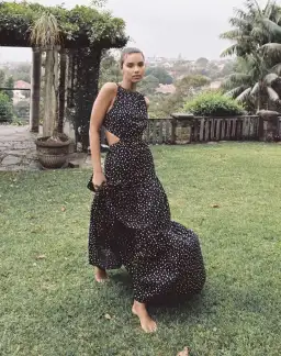 Significant Other Poppy Dress in Black Cream Polka Size 12 for rent on The Volte - image 1