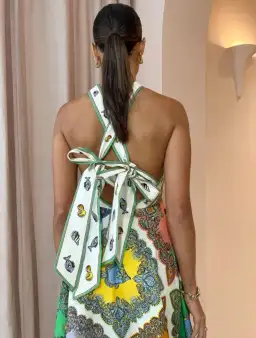 Alemais Trippy Troppo Halter Midi Dress Multi Size 10 for rent on The Volte - image 3