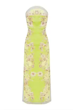 Alemais Marlow Bodice Midi Dress Lemon Paisley Size 10 for rent on The Volte - image 4