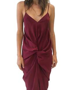 ONE FELL SWOOP Elana Slip in Black Cherry Size 8