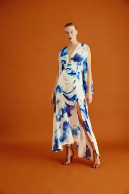 KitX Majestic Dreamer Dress w Cape Sleeves Print Size 8