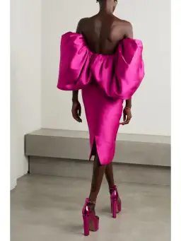 Solace London Marcia Faille Midi Dress Pink Size AU 8 for rent on The Volte - image 2