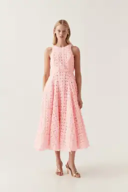 Aje Quintette Backless Midi Dress in Soft Pink Size 8 for rent on The Volte - image 1