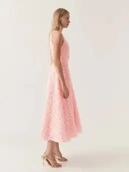 Aje Quintette Backless Midi Dress in Soft Pink Size 8 for rent on The Volte - image 2