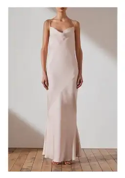 Shona Joy Luxe 'Porcelain' Bias Cowl Slip Dress Blush Size 8 for rent on The Volte - image 1