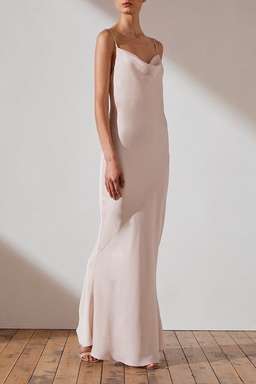 Shona Joy Luxe 'Porcelain' Bias Cowl Slip Dress Blush Size 8 for rent on The Volte - image 2