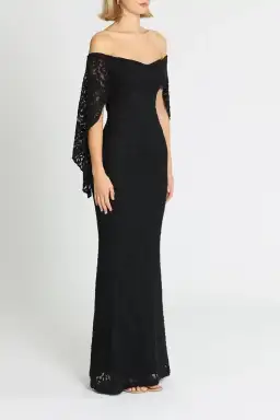 Pasduchas Flourish Gown in Black Size 6 for rent on The Volte - image 2
