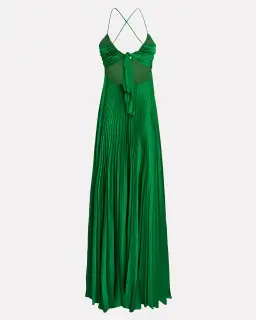 A.L.C. Aries Pleated Cut Out Dress in Green Size AU 6-8 for rent on The Volte - image 2