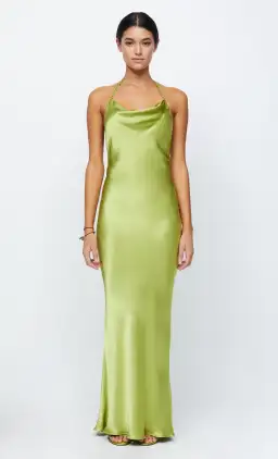 Bec & Bridge Odessa Halter Maxi Dress in Chartreuse Green Size 10 for rent on The Volte - image 3