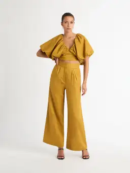 Sheike Argentina Linen Top and Pants Set Olive Size 12