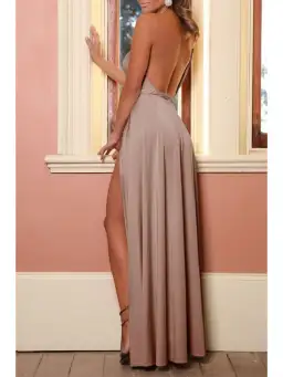 Abyss By Abby Vamp Gown in Gold Size AU 8 for rent on The Volte - image 2