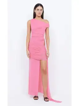 Bec & Bridge Kailani Asym Dress Grapefruit Pink Size AU 6 for rent on The Volte - image 1