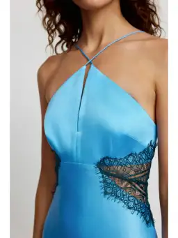 Significant Other Helaina Midi Dress Azure Blue Size AU 8 for rent on The Volte - image 2