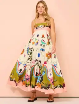 Alemais Evergreen Sundress Print Size 12 for rent on The Volte - image 1