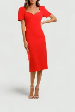 Rebecca Vallance Lamour Dress in Red Size 14 for rent on The Volte - image 1