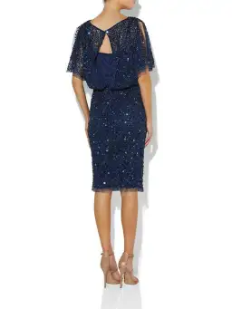Montique Alinda Hand Beaded Dress Navy Size AU 10  for rent on The Volte - image 3