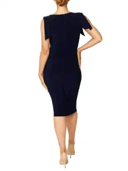 Anthea Crawford Hebe Jersey Dress Navy Size AU 10 for rent on The Volte - image 3