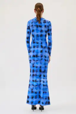 Suboo Shibori Long Sleeve Ruched Maxi Dress Blue Size S / AU 8 for rent on The Volte - image 2