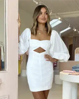 Bec & Bridge Romantique Mini Dress White Size S / AU 8 for rent on The Volte - image 3