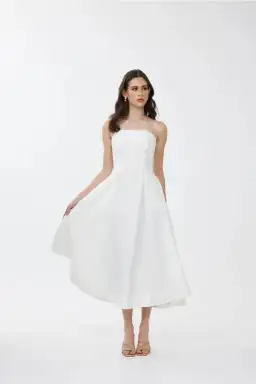 Keepsake the Label Tryst Midi Dress in Porcelain Size XXS / AU 4 for rent on The Volte - image 1