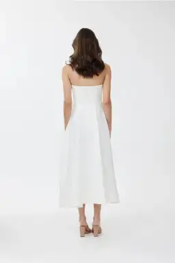 Keepsake the Label Tryst Midi Dress in Porcelain Size XXS / AU 4 for rent on The Volte - image 3