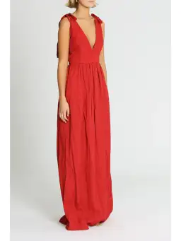 Rebecca Vallance Harlow Tie Gown in Red Size AU 8