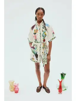 Alemais Meagan Mini Dress Floral Print Size AU 10