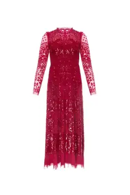 Needle and Thread Aurora Ballerina Dress Red Size 10 for rent on The Volte - image 4