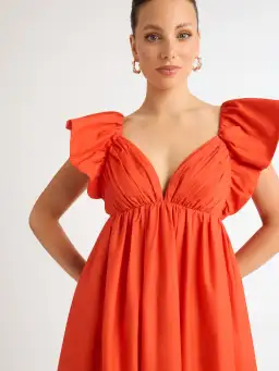 Sheike Bermuda Maxi Dress Orange Size 19 for rent on The Volte - image 2